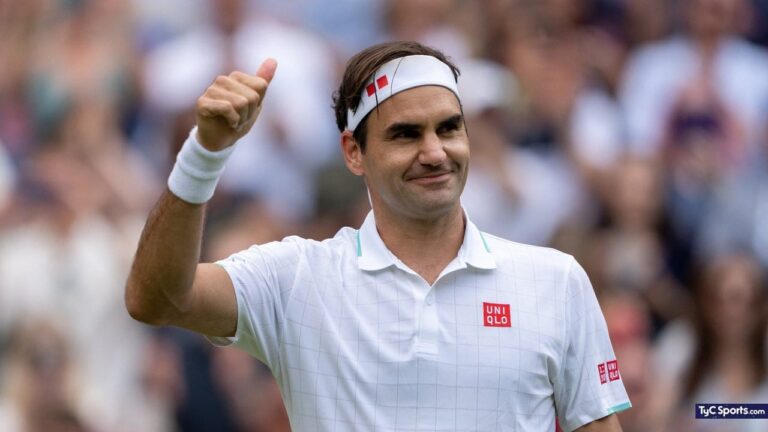 Roger Federer se presenta en Wimbledon