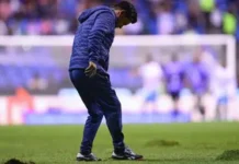 Larcamón y Cocca cuestionan el estado de la cancha en Puebla tras el debut de Cruz Azul